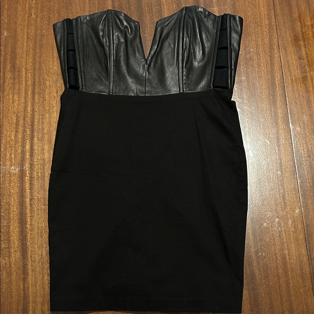 Mason Black Strapless Mini Dress